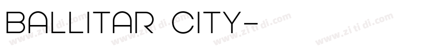 ballitar city字体转换